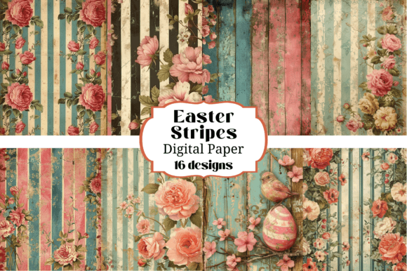 16 Easter Stripes Beautiful Backgrounds for Spring Projects