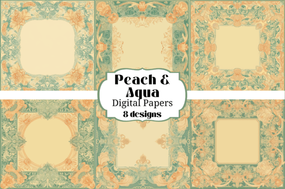 8 Peach Aqua Digital Paper Backgrounds: A Designer's Guide