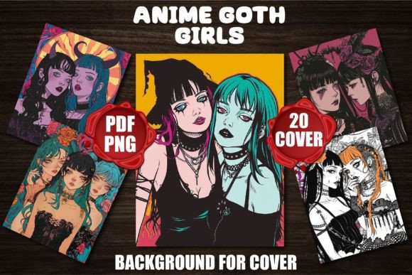 Anime Goth Girls Backgrounds for Covers