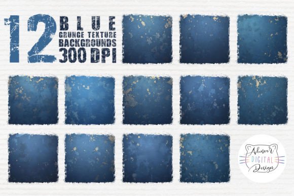 Blue Grunge Texture Backgrounds: Add Raw Edge to Your Designs