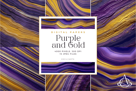 Discover the Elegance of Purple Gold Line Abstract Backgrounds