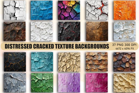 Distressed Cracked Texture Backgrounds: Raw Character for Modern Design