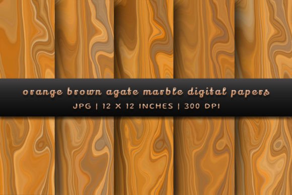 Elevate Your Brand with Orange Brown Agate Marble Backgrounds
