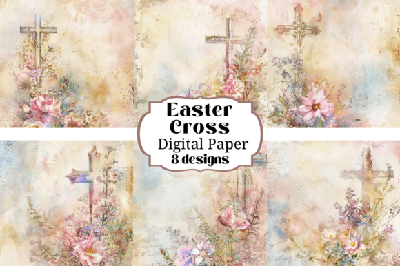 Elevate Your Easter Crafts with Watercolor Cross Backgrounds