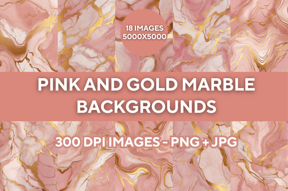 Elevate Your Projects with Pink and Gold Marble Backgrounds
