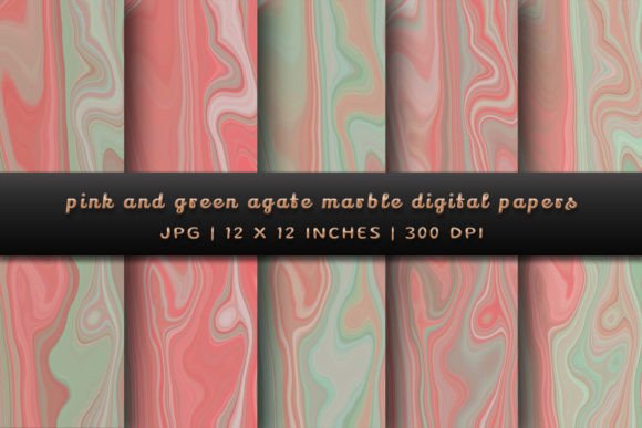 Elevate Your Projects with Pink and Green Agate Marble Backgrounds