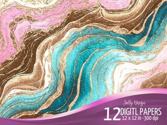 Elevate Your Projects with Pink & Mint Abstract Luxury Backgrounds