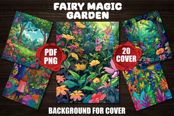 Enchanting Fairy Magic Garden Backgrounds for Cover