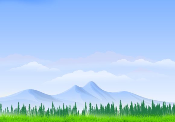 Illustrated Backgrounds with Grass Border: Nature's Perfect Frame