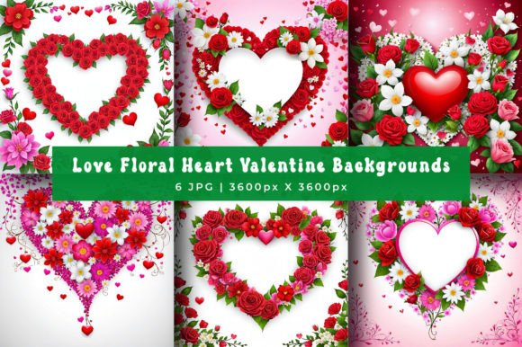 Love Floral Heart Valentine Backgrounds: Elevate Your Designs