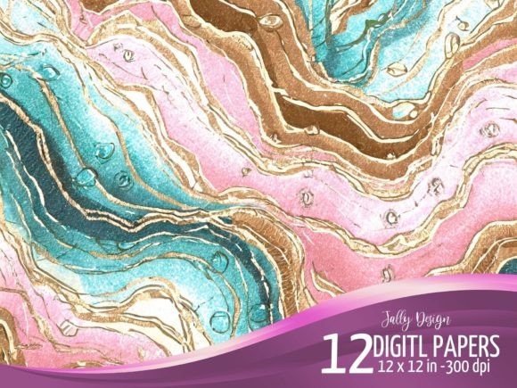 Pink & Mint Luxury Abstract Backgrounds: A Fresh Design Asset