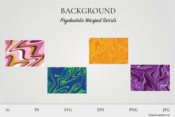 Psychedelic Warped Swirl Backgrounds: A Burst of Creative Energy