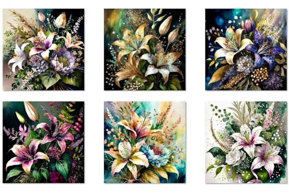Spring and Easter Lily Floral Backgrounds for Your Designs