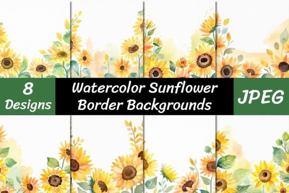 Watercolor Sunflowers Border Backgrounds: A Designer's Guide